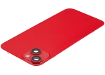 Iphone 14 Plus ile Uyumlu Arka Cam Çelik Plakalı Kablosuz NFC Şarj MagSafe Mıknatıs ve El Feneri Esnek ile Uyumlu Full Kırmızı - Görsel 5