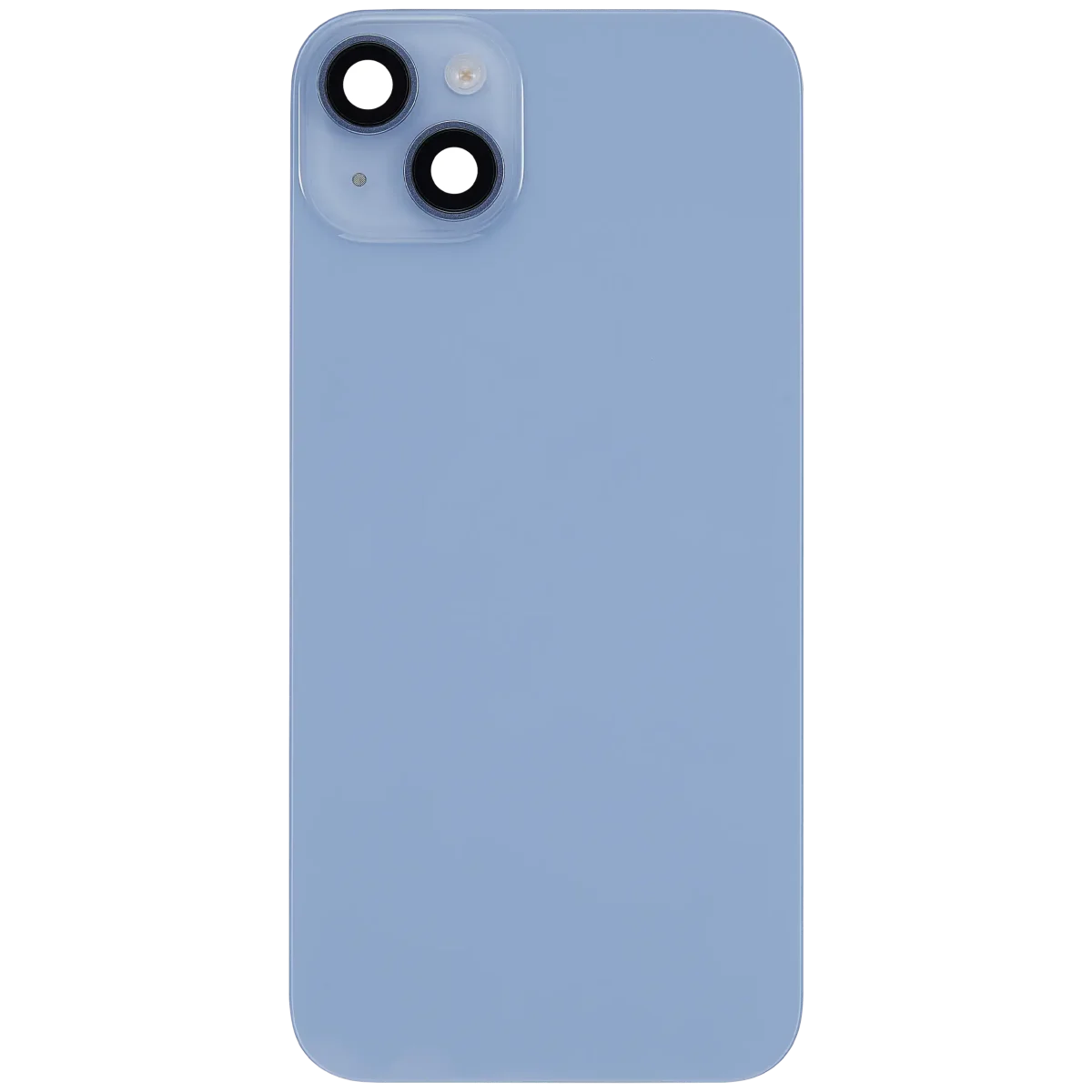 Iphone 14 Plus ile Uyumlu Arka Cam Çelik Plakalı Kablosuz NFC Şarj MagSafe Mıknatıs ve El Feneri Esnek ile Uyumlu Full Mavi - Görsel 3