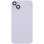 Iphone 14 Plus ile Uyumlu Arka Cam Çelik Plakalı Kablosuz NFC Şarj MagSafe Mıknatıs ve El Feneri Esnek ile Uyumlu Full Mor - Görsel 3