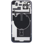 Iphone 14 Plus ile Uyumlu Arka Cam Çelik Plakalı Kablosuz NFC Şarj MagSafe Mıknatıs ve El Feneri Esnek ile Uyumlu Full Mor - Görsel 4