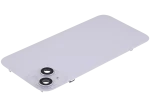 Iphone 14 Plus ile Uyumlu Arka Cam Çelik Plakalı Kablosuz NFC Şarj MagSafe Mıknatıs ve El Feneri Esnek ile Uyumlu Full Mor - Görsel 5