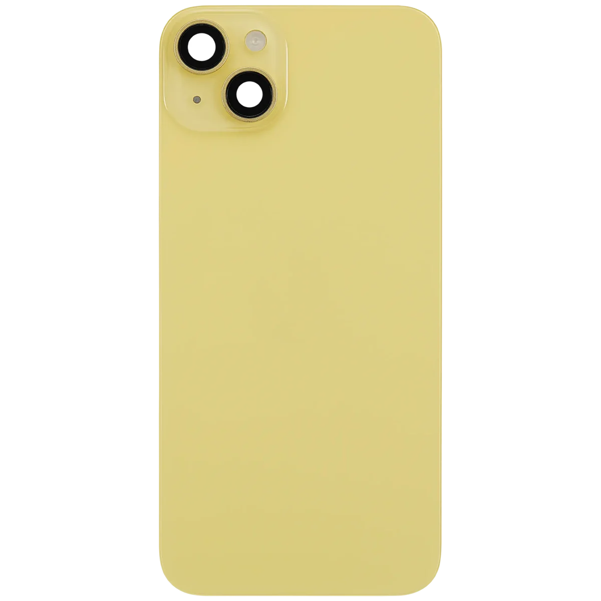 Iphone 14 Plus ile Uyumlu Arka Cam Çelik Plakalı Kablosuz NFC Şarj MagSafe Mıknatıs ve El Feneri Esnek ile Uyumlu Full Sarı - Görsel 3