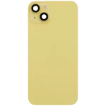 Iphone 14 Plus ile Uyumlu Arka Cam Çelik Plakalı Kablosuz NFC Şarj MagSafe Mıknatıs ve El Feneri Esnek ile Uyumlu Full Sarı - Görsel 3