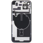 Iphone 14 Plus ile Uyumlu Arka Cam Çelik Plakalı Kablosuz NFC Şarj MagSafe Mıknatıs ve El Feneri Esnek ile Uyumlu Full Sarı - Görsel 4