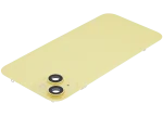 Iphone 14 Plus ile Uyumlu Arka Cam Çelik Plakalı Kablosuz NFC Şarj MagSafe Mıknatıs ve El Feneri Esnek ile Uyumlu Full Sarı - Görsel 5
