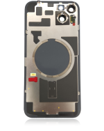 Iphone 14 Plus ile Uyumlu Arka Cam Çelik Plakalı MagSafe Mıknatıs Önceden Takılmış Kapak Full Mavi - Görsel 3