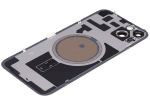 Iphone 14 Plus ile Uyumlu Arka Cam Çelik Plakalı MagSafe Mıknatıs Önceden Takılmış Kapak Full Sarı - Görsel 4