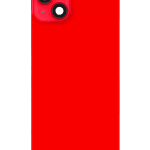 Iphone 14 Plus ile Uyumlu Arka Cam Çelik Plakalı MagSafe Mıknatıs Önceden Takılmış Kırmızı  ile Uyumlu