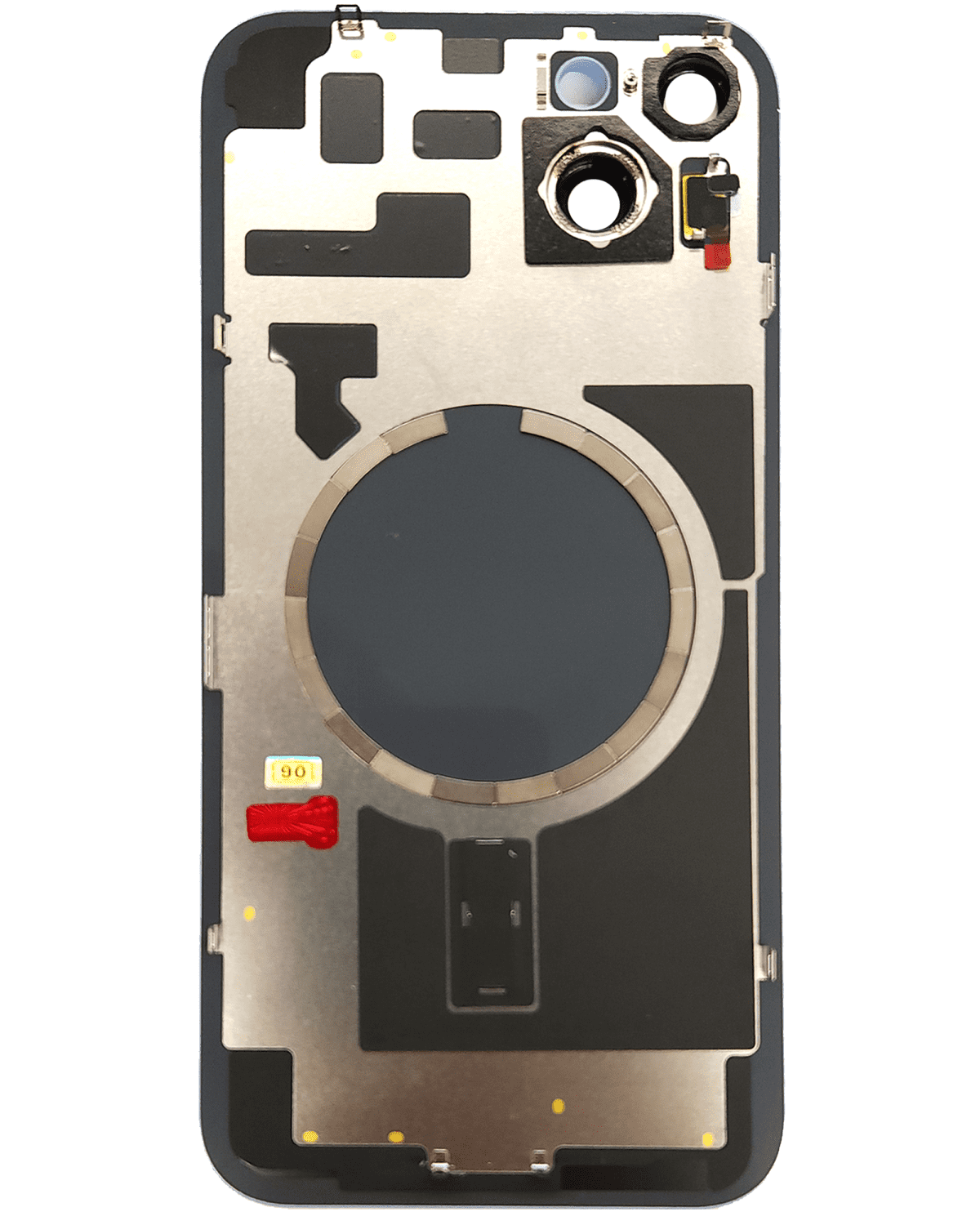 Iphone 14 Plus ile Uyumlu Arka Cam Çelik Plakalı MagSafe Mıknatıs Önceden Takılmış Kırmızı  ile Uyumlu - Görsel 2