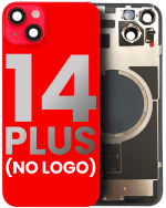 Iphone 14 Plus ile Uyumlu Arka Cam Çelik Plakalı MagSafe Mıknatıs Önceden Takılmış Kırmızı  ile Uyumlu - Görsel 3