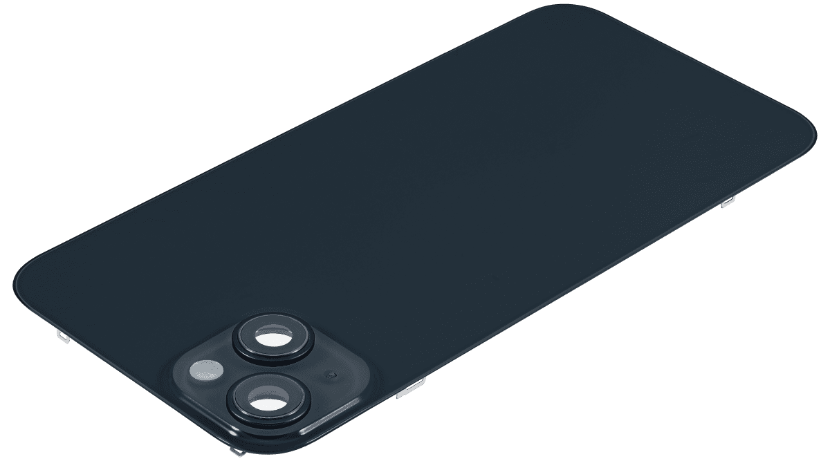 Iphone 14 Plus ile Uyumlu Arka Cam Çelik Plakalı MagSafe Mıknatıs Önceden Takılmış Midnight  ile Uyumlu - Görsel 1