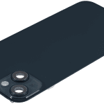 Iphone 14 Plus ile Uyumlu Arka Cam Çelik Plakalı MagSafe Mıknatıs Önceden Takılmış Midnight  ile Uyumlu