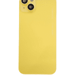 Iphone 14 Plus ile Uyumlu Arka Cam Çelik Plakalı MagSafe Mıknatıs Önceden Takılmış Sarı  ile Uyumlu