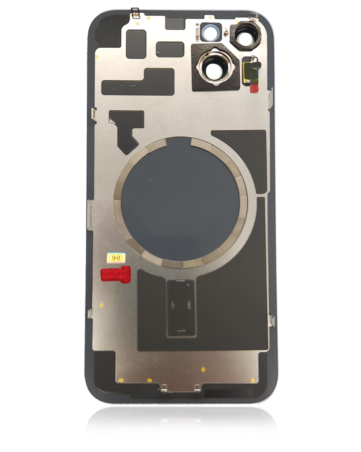Iphone 14 Plus ile Uyumlu Arka Cam Çelik Plakalı MagSafe Mıknatıs Önceden Takılmış Starlight ile Uyumlu - Görsel 2