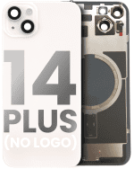 Iphone 14 Plus ile Uyumlu Arka Cam Çelik Plakalı MagSafe Mıknatıs Önceden Takılmış Starlight ile Uyumlu - Görsel 3