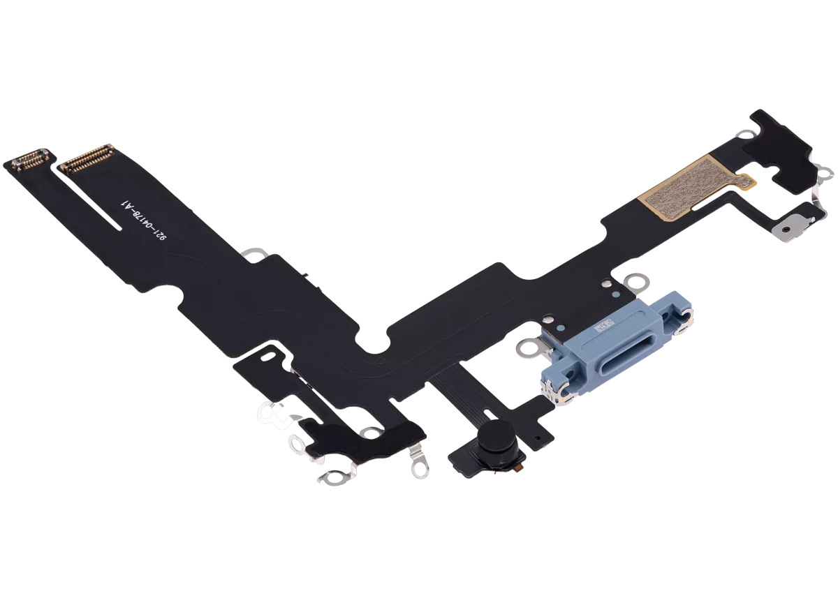 Iphone 14 Plus ile Uyumlu Şarj Portu Esnek Kablosu Plus Mavi ile Uyumlu - Görsel 4