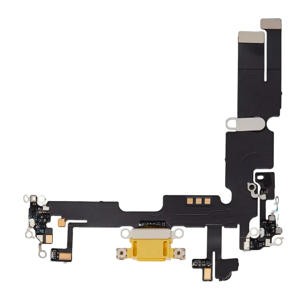 Iphone 14 Plus ile Uyumlu Şarj Portu Esnek Kablosu Plus Sarı ile Uyumlu
