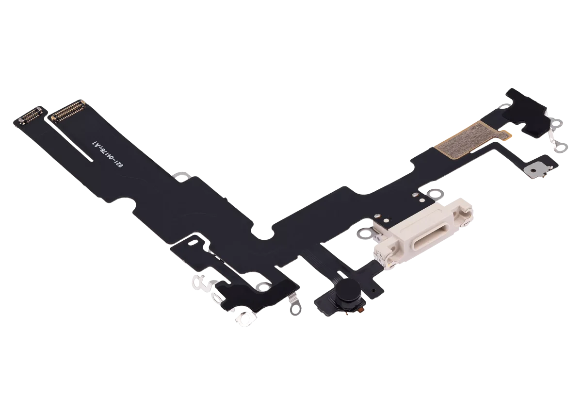 Iphone 14 Plus ile Uyumlu Şarj Portu Esnek Kablosu Plus Starlight ile Uyumlu - Görsel 4