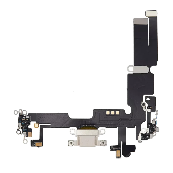 Iphone 14 Plus ile Uyumlu Şarj Portu Esnek Kablosu Plus Starlight ile Uyumlu