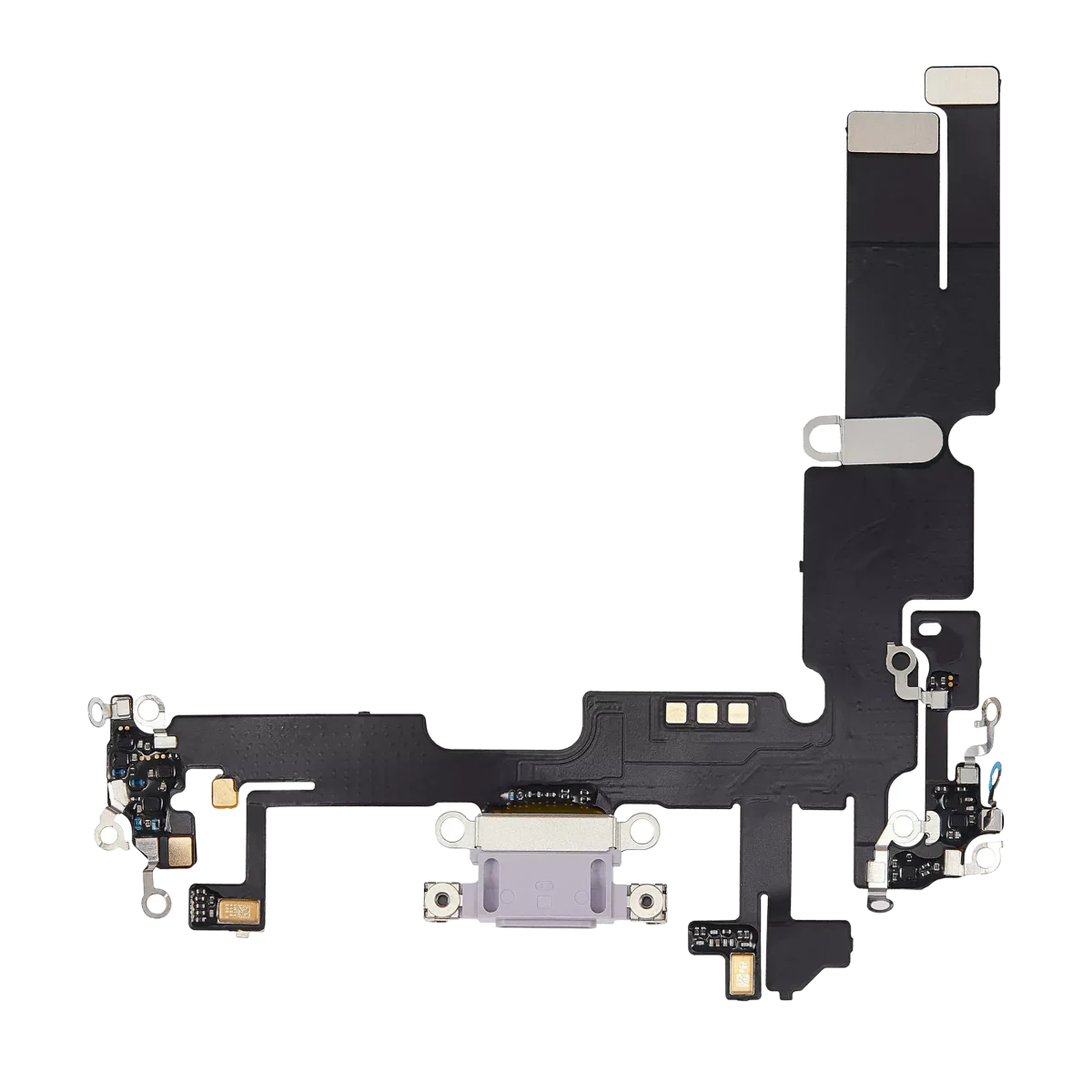 Iphone 14 Plus ile Uyumlu Şarj Portu Esnek Kablosu Plus ile Uyumlu Mor