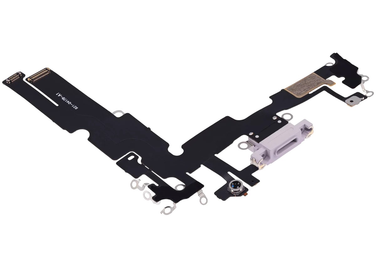 Iphone 14 Plus ile Uyumlu Şarj Portu Esnek Kablosu Plus ile Uyumlu Mor - Görsel 4