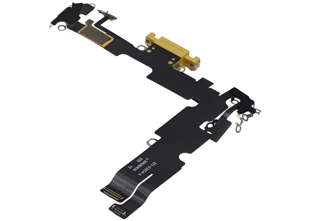 Iphone 14 Plus ile Uyumlu Şarj Portu Esnek Kablosu ile Uyumlu Kullanılmış  Çekme Sarı - Görsel 4