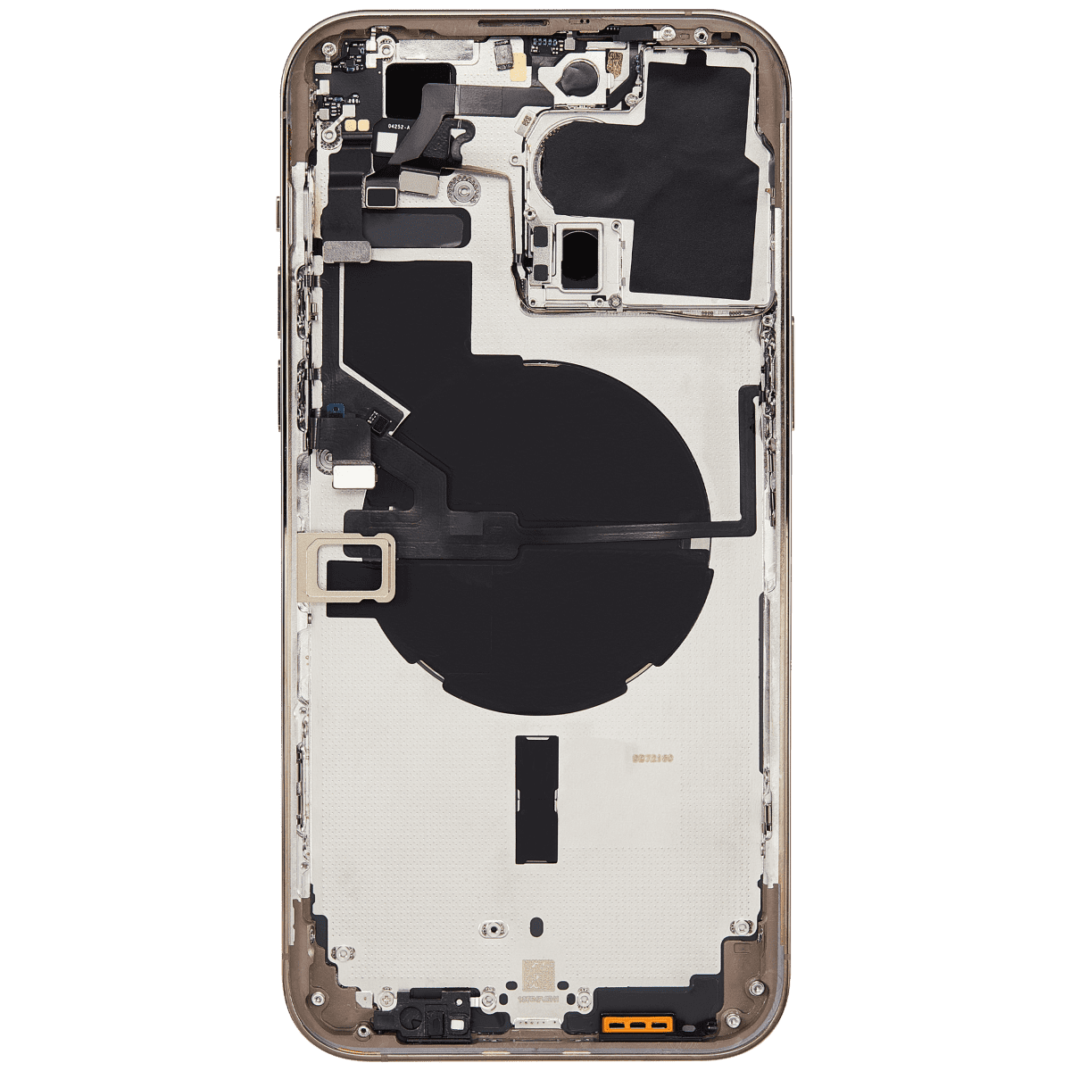 Iphone 14 Pro Max ile Uyumlu Arka Muhafaza Küçük Önceden Takılmış Uluslararası Sürüm Logo Yok Plus Gold ile Uyumlu - Görsel 3
