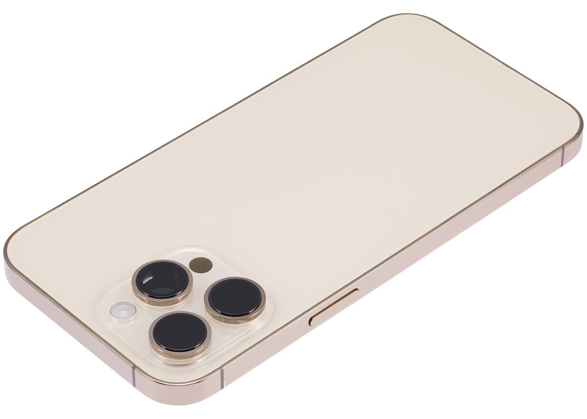 Iphone 14 Pro Max ile Uyumlu Arka Muhafaza Küçük Önceden Takılmış Uluslararası Sürüm Logo Yok Plus Gold ile Uyumlu - Görsel 4