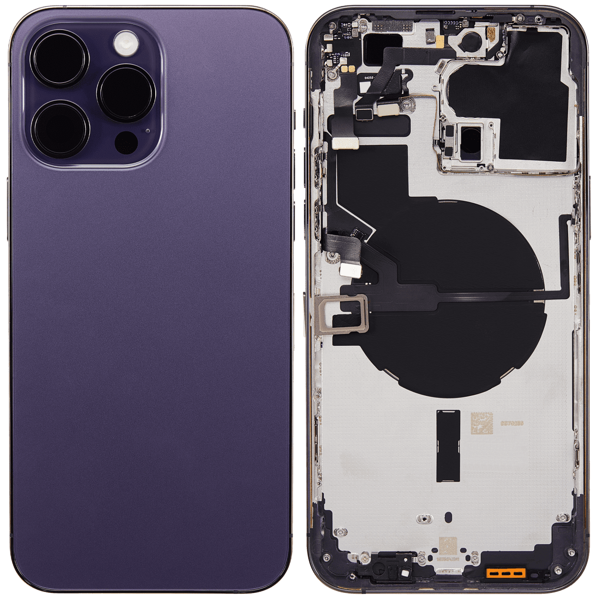 Iphone 14 Pro Max ile Uyumlu Arka Muhafaza Küçük Önceden Takılmış Uluslararası Sürüm Logo Yok Plus Koyu Mor ile Uyumlu - Görsel 2