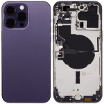 Iphone 14 Pro Max ile Uyumlu Arka Muhafaza Küçük Önceden Takılmış Uluslararası Sürüm Logo Yok Plus Koyu Mor ile Uyumlu - Görsel 2