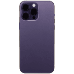 Iphone 14 Pro Max ile Uyumlu Arka Muhafaza Küçük Önceden Takılmış Uluslararası Sürüm Logo Yok Plus Koyu Mor ile Uyumlu - Görsel 3