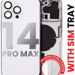 Iphone 14 Pro Max ile Uyumlu Arka Muhafaza Küçük Önceden Takılmış Uluslararası Sürüm Plus Gümüş ile Uyumlu