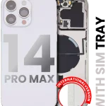 Iphone 14 Pro Max ile Uyumlu Arka Muhafaza Küçük Önceden Takılmış Uluslararası Sürüm ile Uyumlu Kullanılmış  Çekme: Sınıf A Gümüş