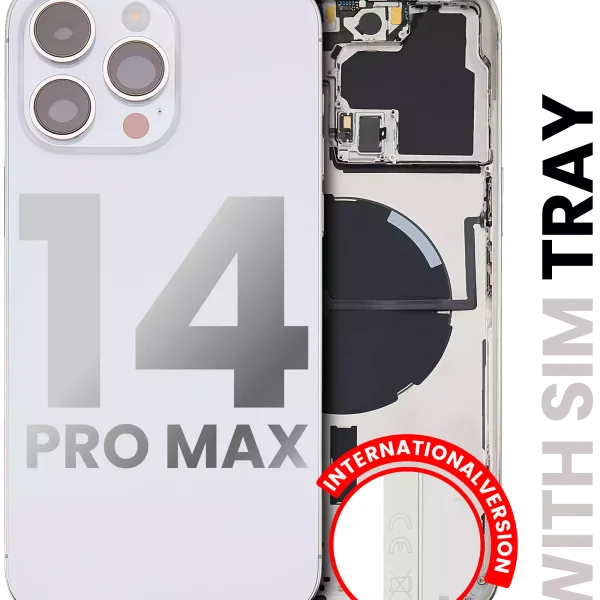 Iphone 14 Pro Max ile Uyumlu Arka Muhafaza Küçük Önceden Takılmış Uluslararası Sürüm ile Uyumlu Kullanılmış  Çekme: Sınıf A Gümüş