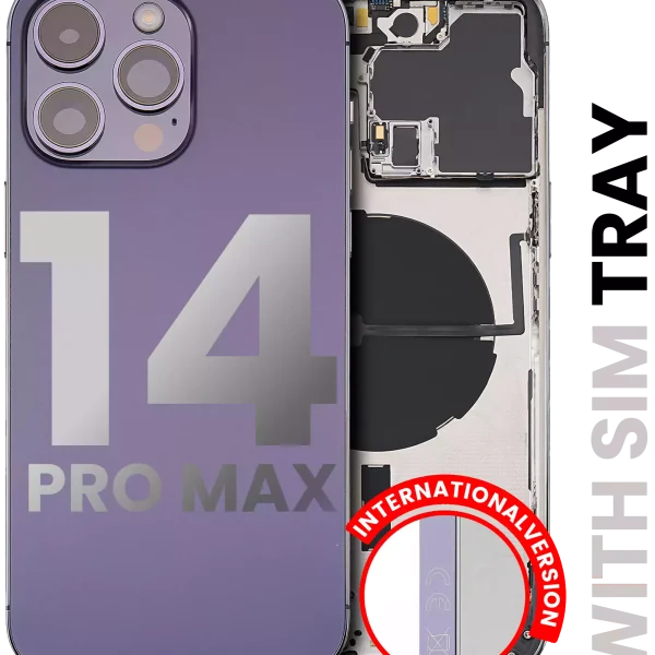 Iphone 14 Pro Max ile Uyumlu Arka Muhafaza Küçük Önceden Takılmış Uluslararası Sürüm ile Uyumlu Kullanılmış  Çekme: Sınıf A Koyu Mor