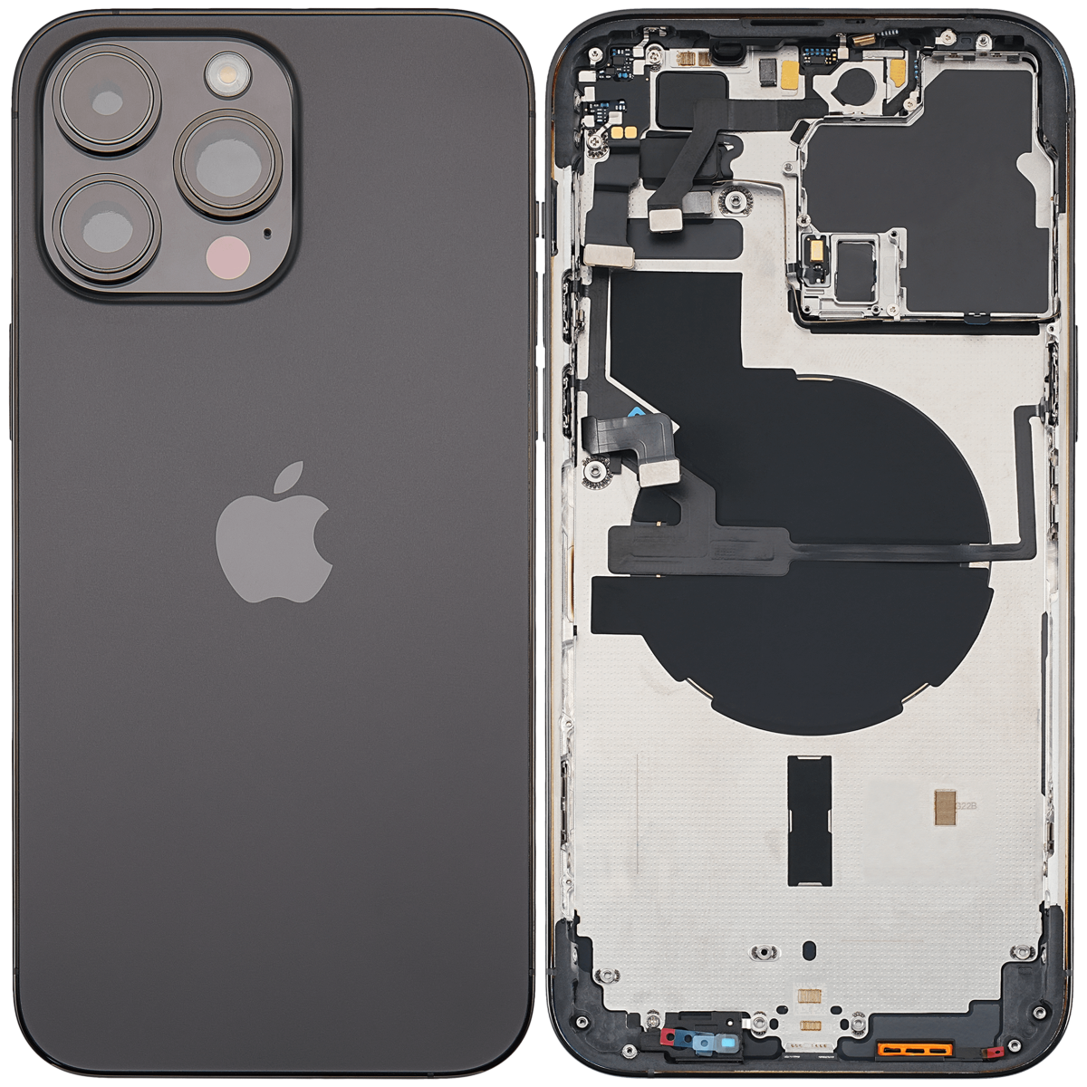 Iphone 14 Pro Max ile Uyumlu Arka Muhafaza Küçük Önceden Takılmış Uluslararası Sürüm ile Uyumlu Kullanılmış  Çekme: Sınıf A Uzay Siyahı - Görsel 2