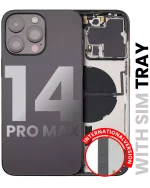 Iphone 14 Pro Max ile Uyumlu Arka Muhafaza Küçük Önceden Takılmış Uluslararası Sürüm ile Uyumlu Kullanılmış  Çekme: Sınıf A Uzay Siyahı