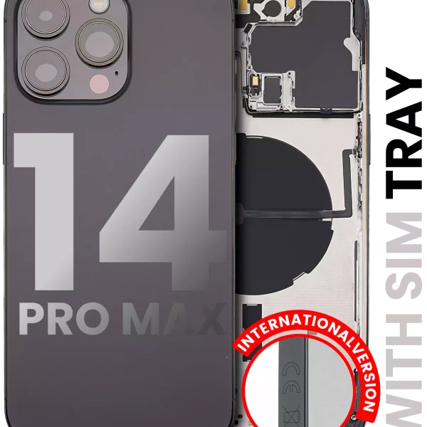 Iphone 14 Pro Max ile Uyumlu Arka Muhafaza Küçük Önceden Takılmış Uluslararası Sürüm ile Uyumlu Kullanılmış  Çekme: Sınıf A Uzay Siyahı