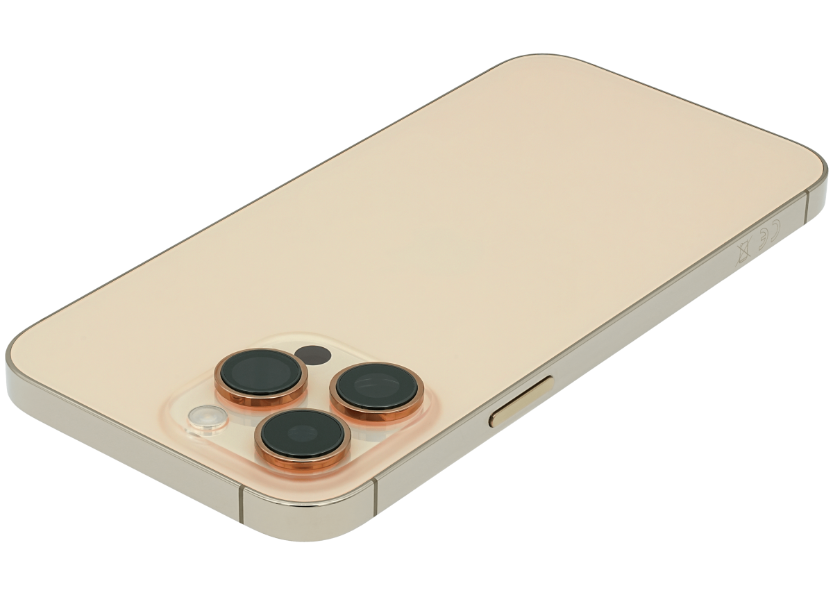 Iphone 14 Pro Max ile Uyumlu Arka Muhafaza Küçük Önceden Takılmış ile Uyumlu Uluslararası Sürüm Kullanılmış  Çekme: Sınıf A Gold - Görsel 4