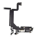 Iphone 14 Pro Max ile Uyumlu Şarj Portu Esnek Kablosu Aftermarket Plus Gümüş ile Uyumlu