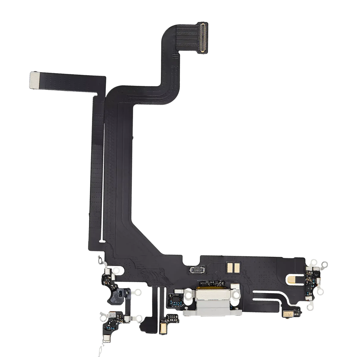 Iphone 14 Pro Max ile Uyumlu Şarj Portu Esnek Kablosu Aftermarket Plus Gümüş ile Uyumlu - Görsel 5