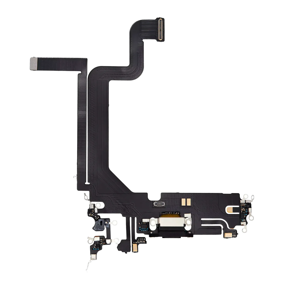 Iphone 14 Pro Max ile Uyumlu Şarj Portu Esnek Kablosu Aftermarket Plus Space Black ile Uyumlu