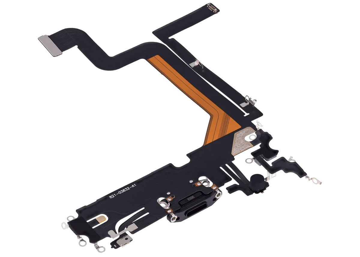 Iphone 14 Pro Max ile Uyumlu Şarj Portu Esnek Kablosu Aftermarket Plus Space Black ile Uyumlu - Görsel 4