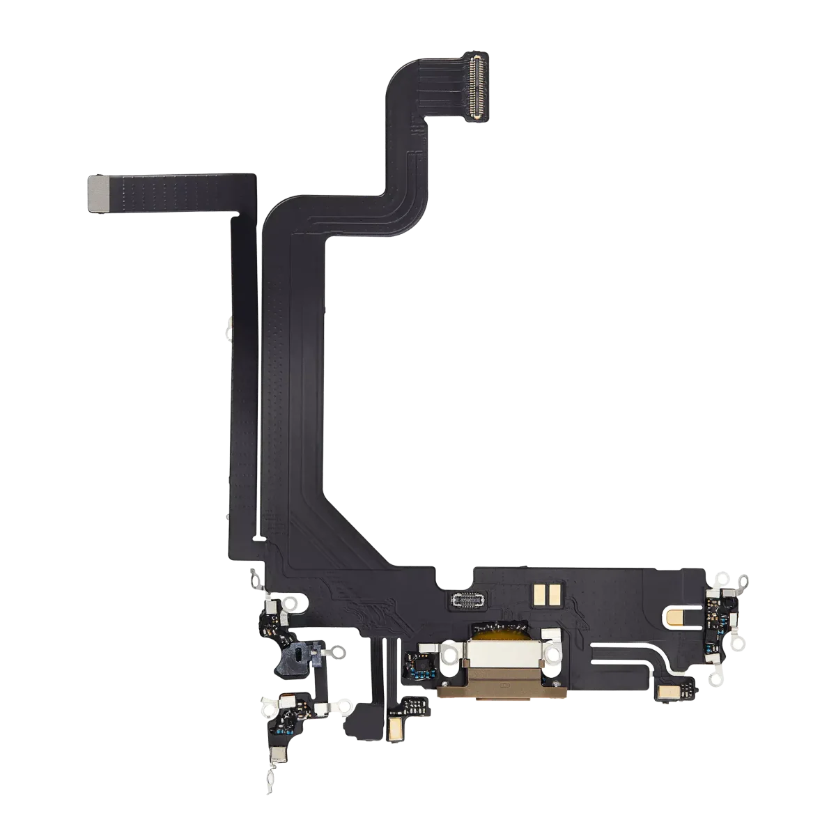 Iphone 14 Pro Max ile Uyumlu Şarj Portu Esnek Kablosu Plus Gold ile Uyumlu