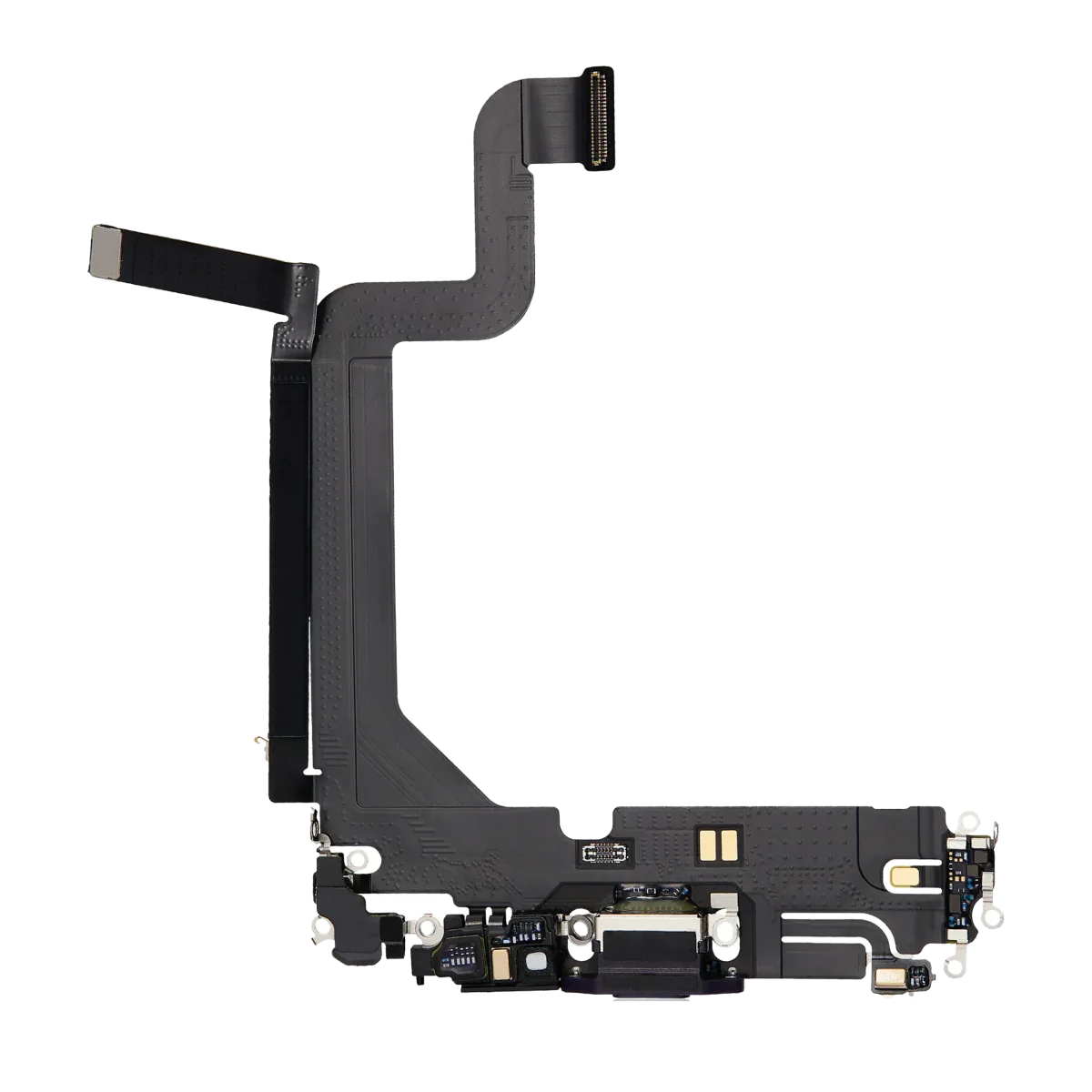 Iphone 14 Pro Max ile Uyumlu Şarj Portu Esnek Kablosu Premium Derin Mor ile Uyumlu