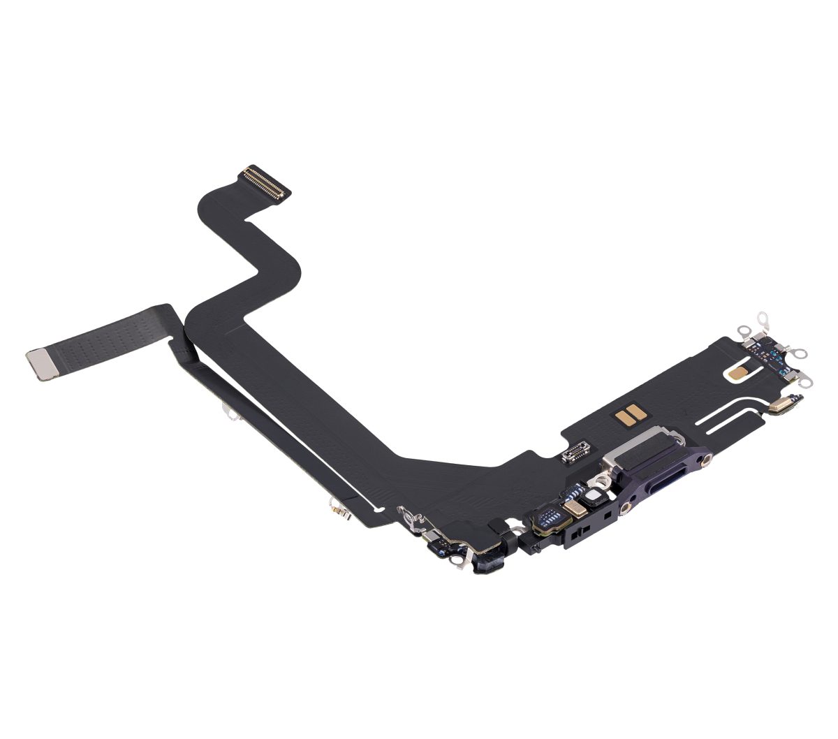 Iphone 14 Pro Max ile Uyumlu Şarj Portu Esnek Kablosu Premium Derin Mor ile Uyumlu - Görsel 3