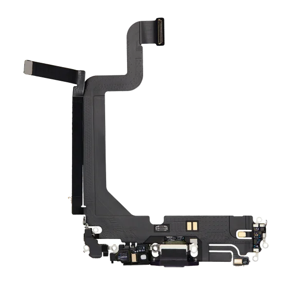 Iphone 14 Pro Max ile Uyumlu Şarj Portu Esnek Kablosu Premium Derin Mor ile Uyumlu