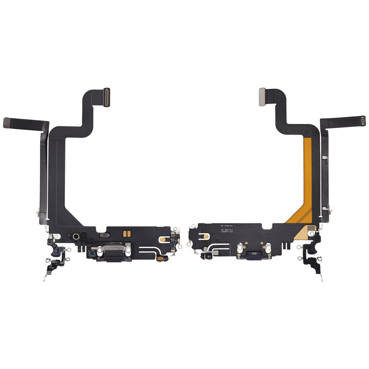 Iphone 14 Pro Max ile Uyumlu Şarj Portu Esnek Kablosu ile Uyumlu Kullanılmış  Çekme Koyu Mor - Görsel 2