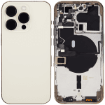 Iphone 14 Pro ile Uyumlu Arka Muhafaza Küçük Önceden Takılmış Uluslararası Sürüm Logo Yok Plus Gold ile Uyumlu - Görsel 2