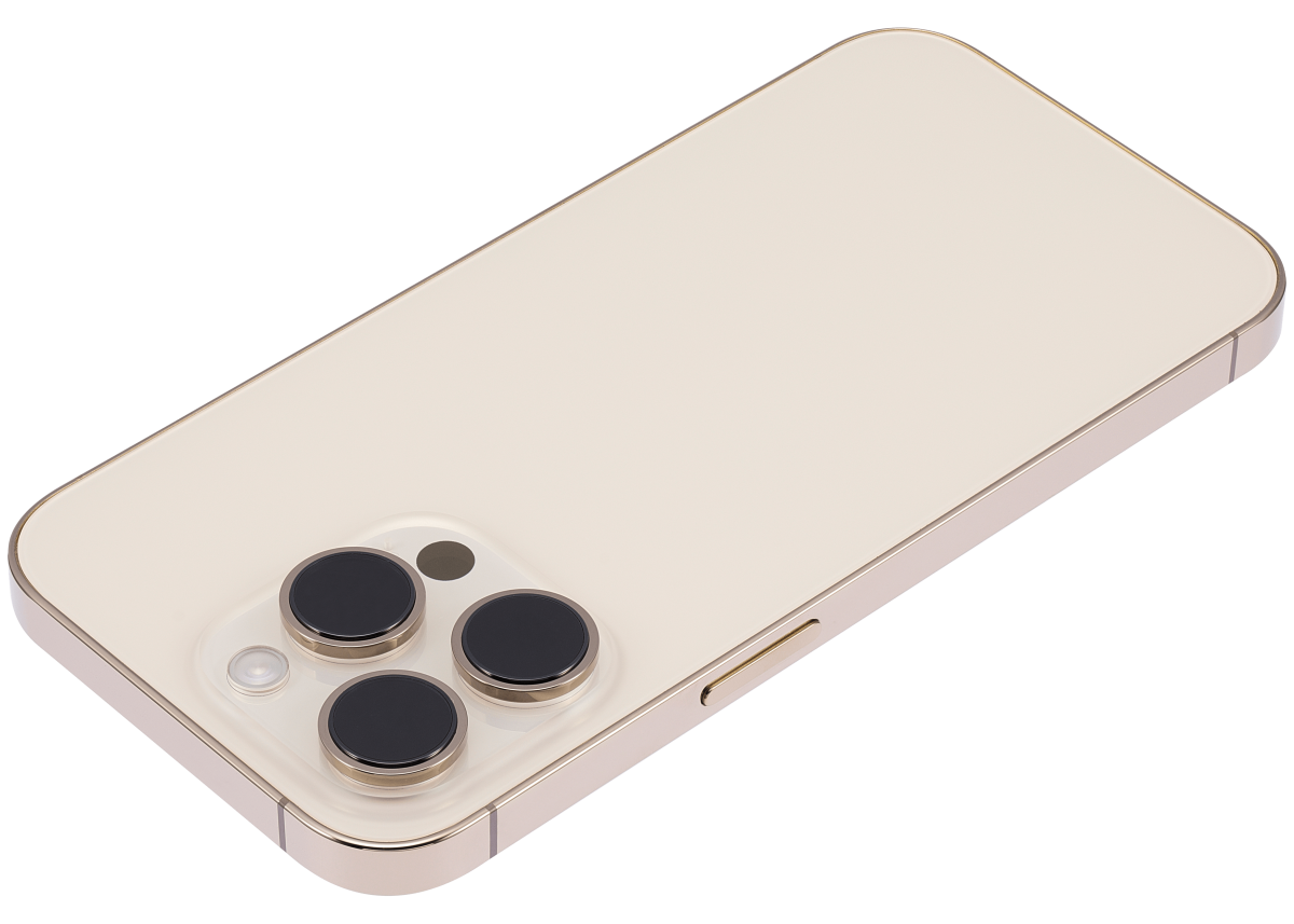 Iphone 14 Pro ile Uyumlu Arka Muhafaza Küçük Önceden Takılmış Uluslararası Sürüm Logo Yok Plus Gold ile Uyumlu - Görsel 4